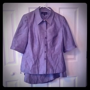 2 Piece Skirt Set in a Unique Purple/Blue